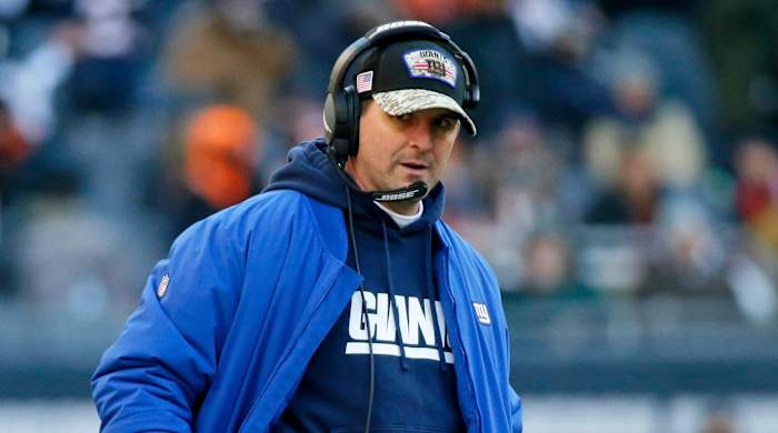 Joe Judge coaching for the Giants.